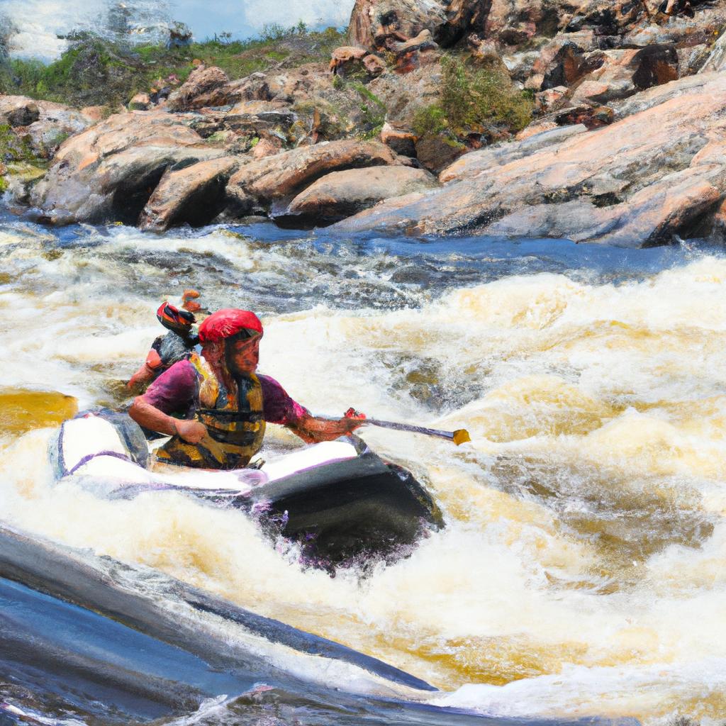 Trusting your expert guide to safely navigate through white water rapids.