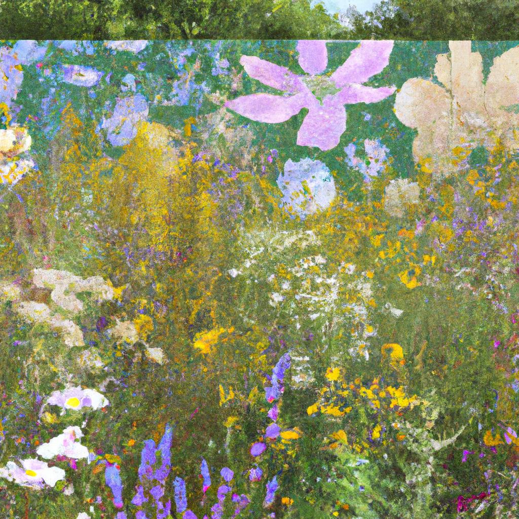 Add a pop of color to your garden with this stunning wildflower mural.