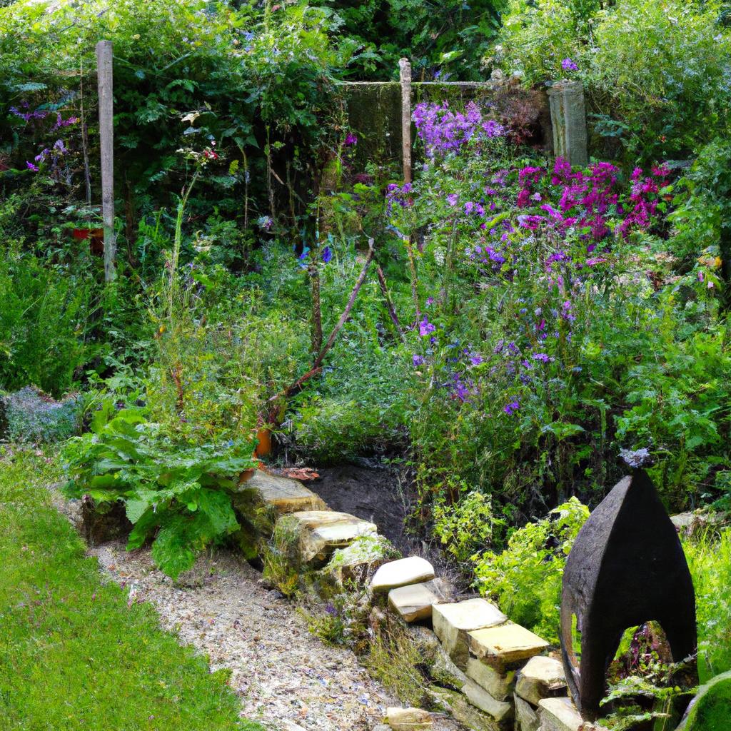 A garden designed to attract wildlife, including birds and insects, for conservation purposes.