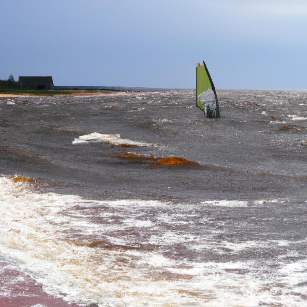 Experiencing the thrill of windsurfing on one of Russia's hidden beaches.