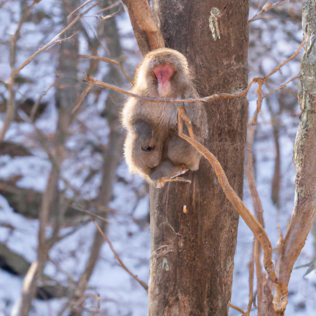 Winter monkeys are skilled climbers, using their strong grip and dexterity to navigate their environment.