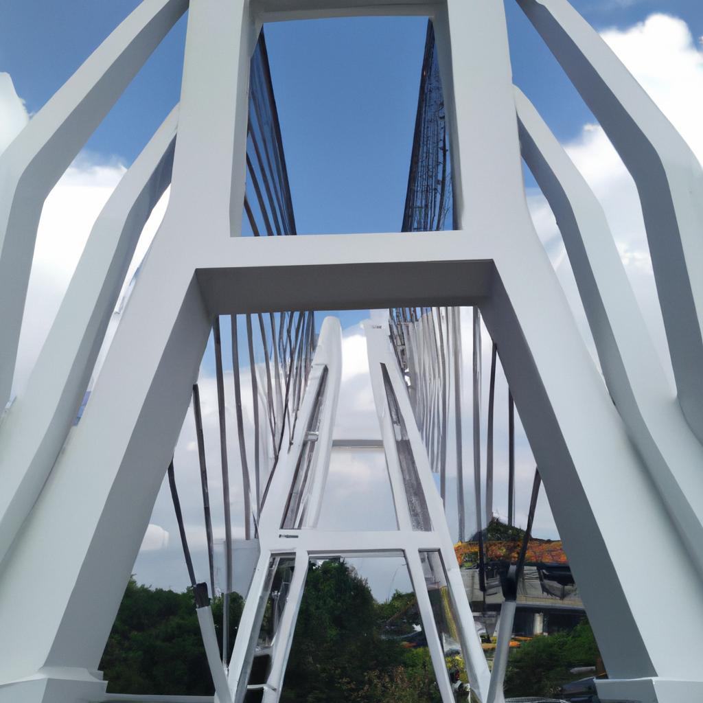 The world's longest pedestrian bridge boasts a distinctive design and architecture that sets it apart from others.