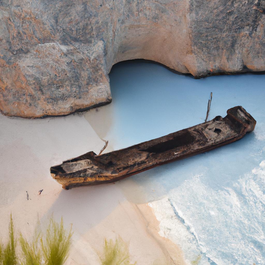 This photo captures the history and significance of the shipwreck on Zakynthos Beach.