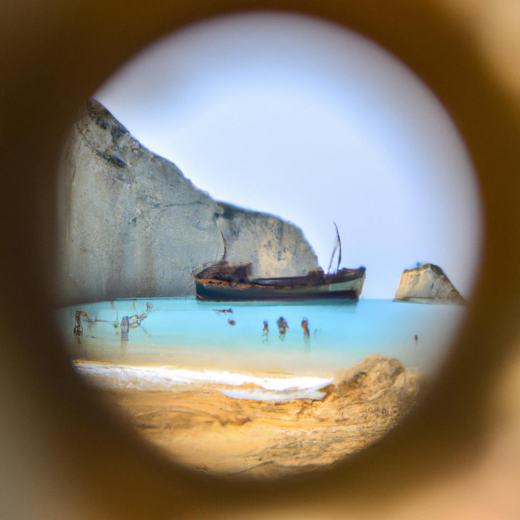 This photo of the shipwreck at Zakynthos Beach showcases a unique perspective and composition.