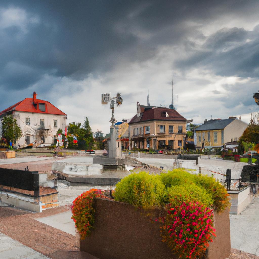 Zalipie Poland Town Square